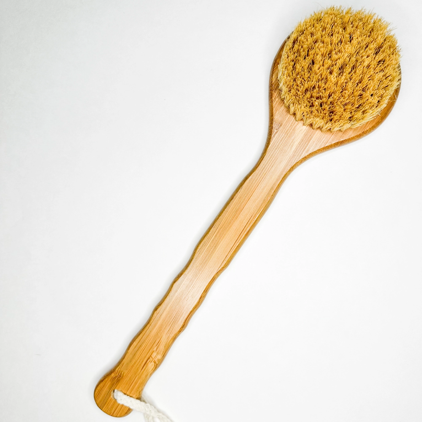 Long Handle Bamboo Dry Body Brush | Natural Sisal Bristles